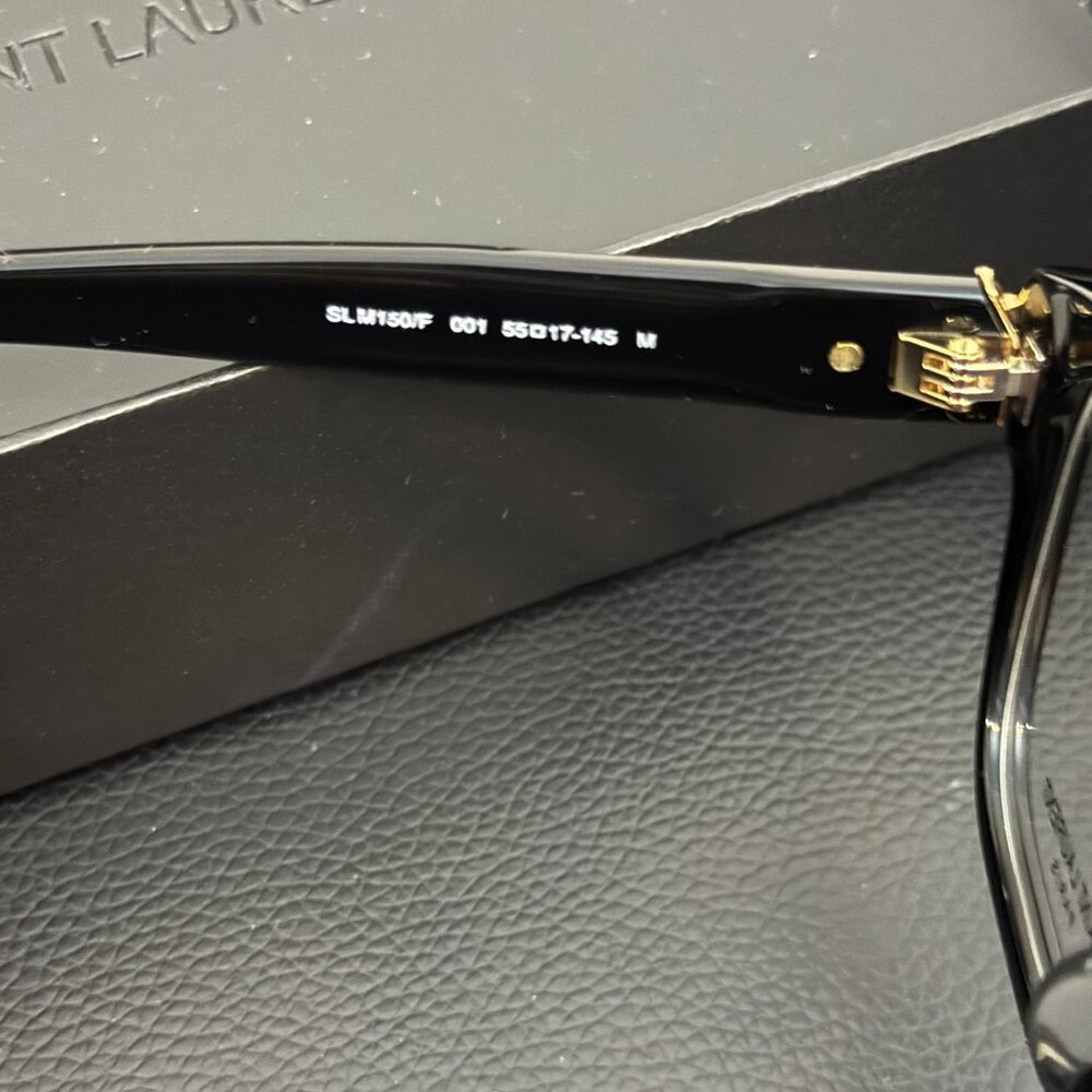 Saint Laurent SL M150/F 001 Black Designer Eyeglasses Classic Luxury Frame - Picture 6 of 8